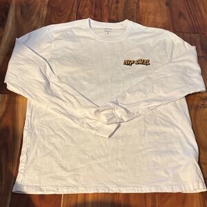 Rip Curl White Long Sleeve Tee with Gold Logo